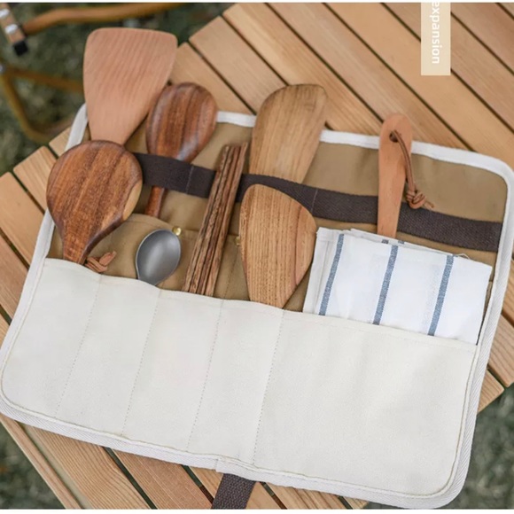 Canvas Camping BBQ Utensil Case - Picture 2 of 11
